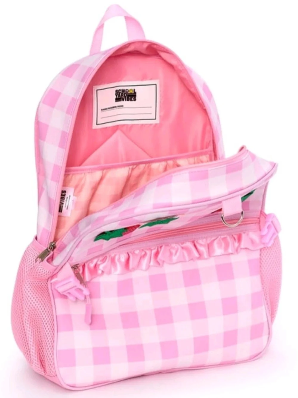 Pink Strawberry Patch Kids Backpack - Unbranded